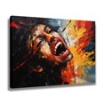 thumbnail image 2 of Close-Up Of The Face Of a Person With An Open Mouth Poster Decorative Painting Canvas Wall Art Living Room Posters Bedroom Painting,Frame-style,16x24inch(40x60cm), 2 of 8