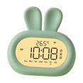 thumbnail image 4 of GROWTH TANK Rabbit Kids Digital Alarm Clock Adult Nursery Snooze Backlight Night Light Green, 4 of 9
