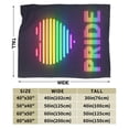 thumbnail image 3 of DouZhe Ultra-Soft Micro Fleece Lightweight Flannel Bed Blanket, Neon Heart Lgbt Pride Print Cozy Warm Throw Blankets, 40"x30", 3 of 7