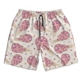 thumbnail image 3 of Uemuo Sparkling Ice Cream Pattern Men's Swim Trunks Hawaiian Beach Bathing Suit Swimsuits Beach Quick-Dry Shorts with Pockets-X-Large, 3 of 9
