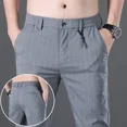 thumbnail image 4 of Pantalones elásticos de enfriamiento para hombres, tallas grandes, trajes para hombres, pantalones de seda de hielo, ropa de diseñador, pantalones formales chinos para hombre, licra, 4 of 4
