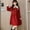 c01Red, variant on USNSM Girls Fashion Sweater Dress Crew Neck Lapel Sleeve Dress Knit Ruffled Skin-Friendly Comfy Breathable Dress Size 2-10 Years Black 100