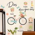 thumbnail image 1 of Adhesivo de pared con estampado floral para bicicleta, Dios Dice Que Eres Inspiratio, 1 of 4