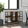 thumbnail image 1 of vidaXL Sideboard Brown Oak 102x32x73.5 cm Engineered Wood, 1 of 5
