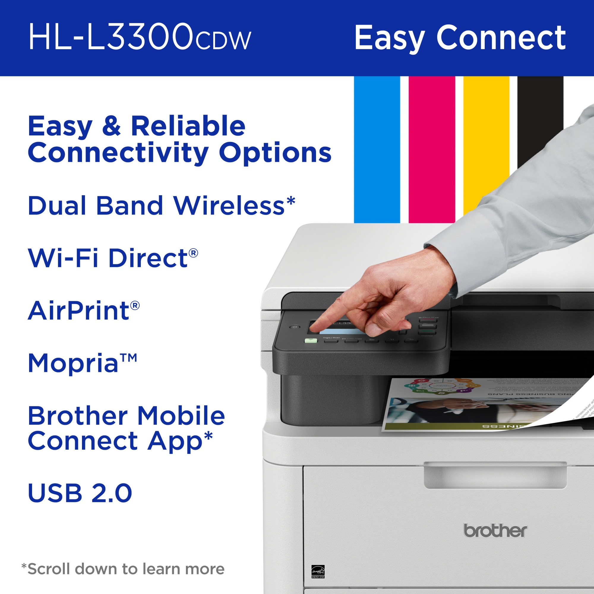 Brother HL-L3300CDW Wireless Color Laser Printer photo 7
