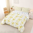thumbnail image 2 of Erosebridal Yellow Bow-tie Girls Full Size Comforter Sets, Stripes Lines Bedding Sets, 3-Piece, 2 of 6