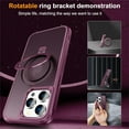 thumbnail image 2 of for iPhone 12 Pro Max Case & iPhone 13 Pro Max Case with Invisible  Ring Stand Translucent 12 & 13 Pro Max Phone Case 6.7" [Compatible with MagSafe][Great Grip Feeling], Wine Red, 2 of 7