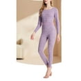 thumbnail image 7 of FAIWAD 2 Piece Sets for Women Long Sleeve Fleece Lined Top and High Waisted Stretch Pants Winter Thermal Set, 7 of 7