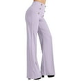 thumbnail image 3 of J. METHOD Women’s High Waisted Sailor Bell Bottom Elastic Waist Long Pants Made in USA NEWP44 Lavender L, 3 of 5