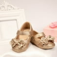 thumbnail image 5 of Icvfdpl Toddler Baby Girls Dress Shoes Princess Fashion Gold Bownot Buckle For Little Kids, 5 of 7