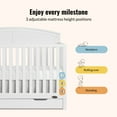 thumbnail image 3 of Dream On Me Storybrooke 5 in 1 Convertible Crib with Under Drawer, White, 3 of 8