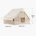 thumbnail image 4 of KFFKFF Inflatable Camping Tent for 3-5 Person, 9.84 x 6.56 x 6.56 Ft 300D Oxford Fabric Glamping Blow up Tent with Hand Pump, Waterproof Air Tent with Stove Jack, 4 of 9