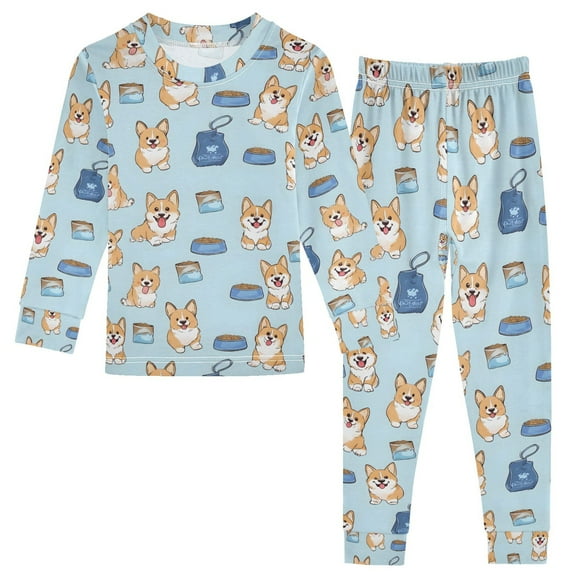 joogoo Cute Puppy Dogs 2 Piece Long Sleeve Tee and Pants Cotton Pajama Set 5Y