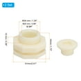 thumbnail image 2 of Uxcell 2pcs ABS Bulkhead Fitting G 3/4 Threaded Bulkhead Water Tank Connector, White, 2 of 6