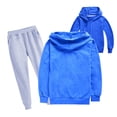 thumbnail image 2 of FUZHIQ Boys Winter Outfits Size 10 Toddler Boy Clothes Patchwork Thermal Hoodie and Sweatpants Fall Winter Outfits Clothes Set, 2 of 4