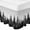 Gray, variant on Black Mist Forest Bed Skirt Queen Size 16 Inch Drop, Adjustable & Elastic Wrap Around Bed Skirts Pleated Dust Ruffles For Twin Full Queen Cal King Base Beds, Retro Country Watercolor Tree Scenery