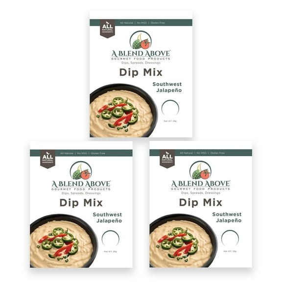 A Blend Above Southwest Jalapeno Dip Mix, 3 Packs, Gluten-Free, No Preservatives