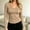Khaki, variant on Odbmxy Long Sleeve T-Shirt for Women V-Neck Knit Fall Casual Slim Layering Plain Everyday Womens Top