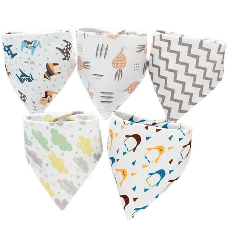 

Baby saliva towel baby triangle towel pure cotton double snap button waterproof
