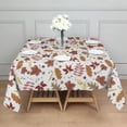 thumbnail image 3 of Autumn Fall Leaves Pattern Square Tablecloth,Waterproof Square Table Cover,Wipeable Spillproof Washable Table Cover for Home Kitchen Party Decor 42"X42"(107x107cm), 3 of 6