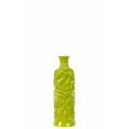 thumbnail image 1 of Urban Trends Collection 24449 Ceramic Round Cylindrical Vase With Neck & Wrinkled Sides, Small - Green, 1 of 1