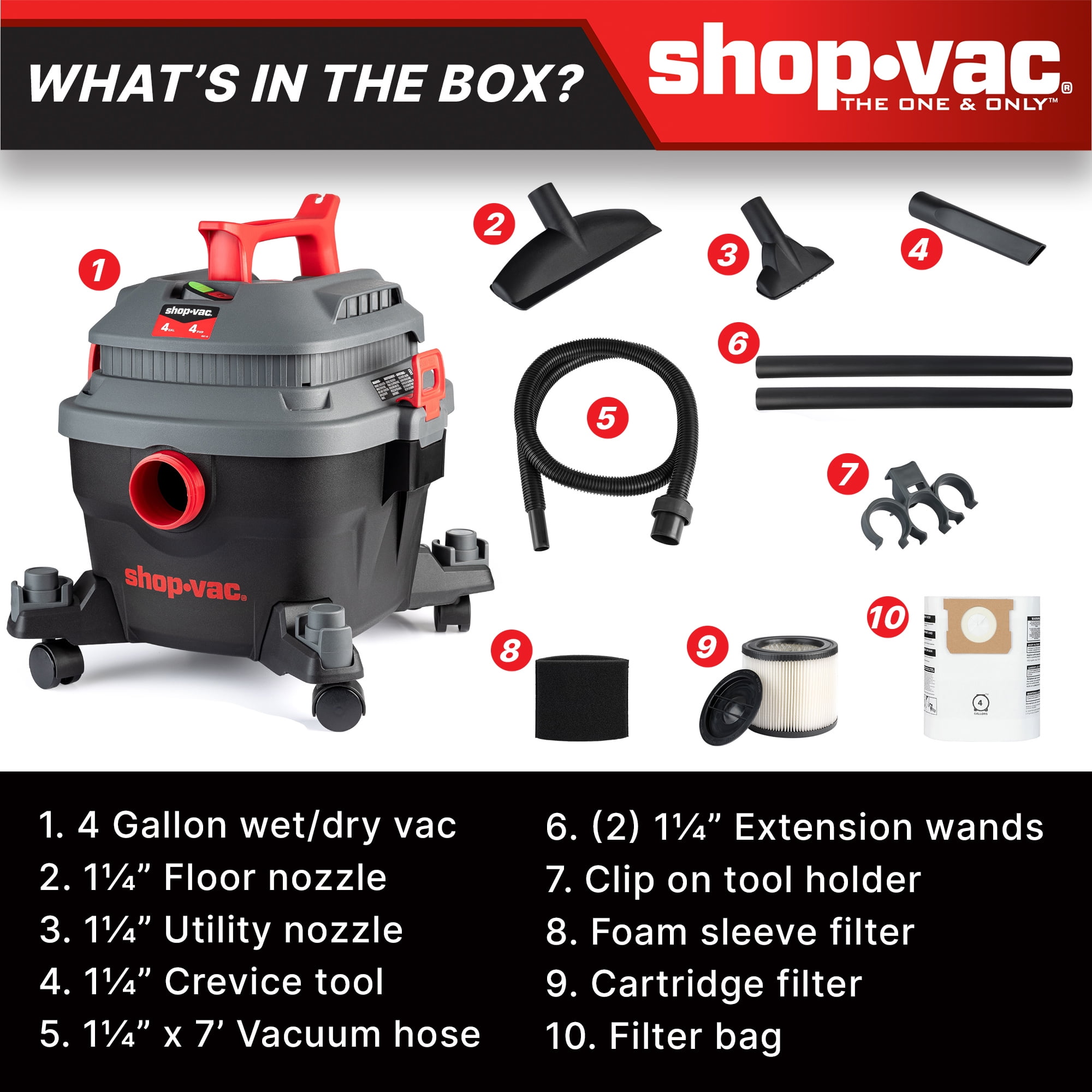 Shop-Vac 4G 4.0HP Square Wet Dry Vac