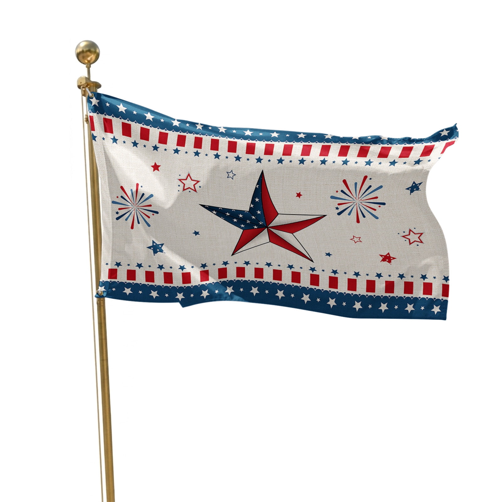4th of July Flags for Outside 3x5 ft American USA Flag Outdoor Flags Double Sided Grommets House Banner Patriotic Star Red Stripes Patio Yard Flag for Outdoor Party Porch Independence Day