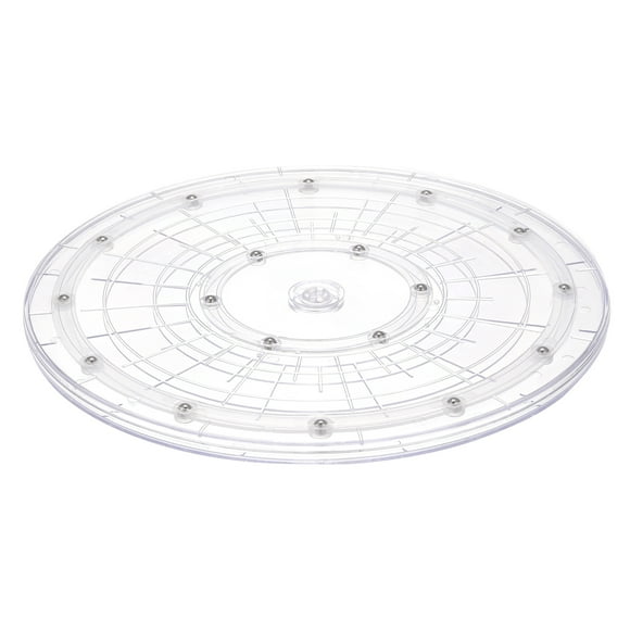 Base giratoria de 12 pulgadas con soporte de bola de acero Lazy Susan transparente 1 paquete