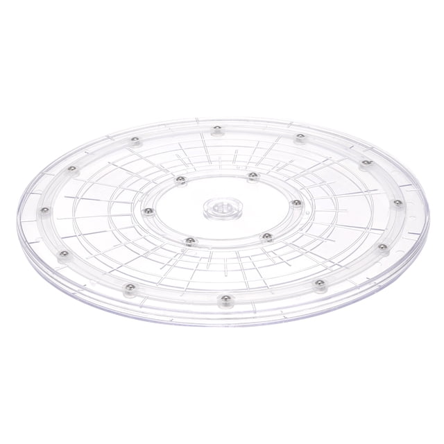 Base giratoria de 12 pulgadas con soporte de bola de acero Lazy Susan transparente 1 paquete