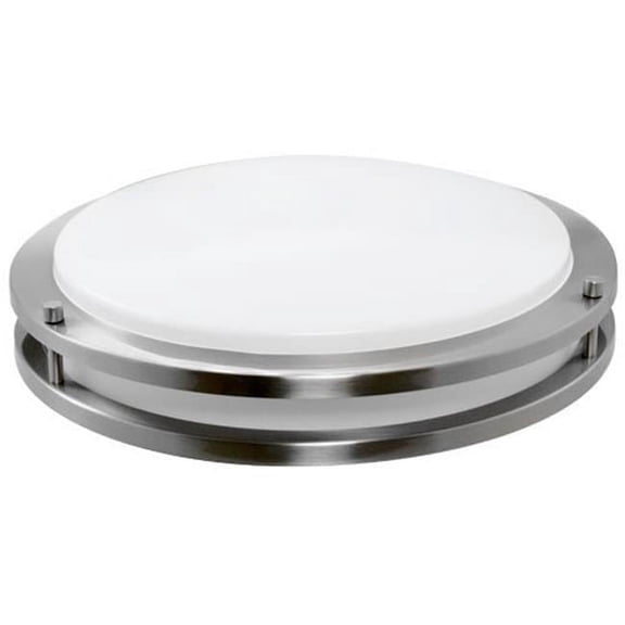 Efficient Lighting EL-845-223 Contemporary Round Flushmount Brushed Nickel Finish with Acrylic Diffuser