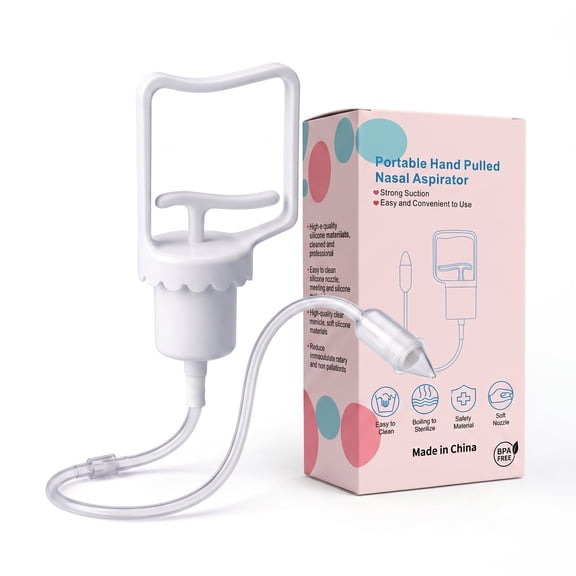 Molukcy Reusable Manual Infant Nasal Aspirator for Cold and Nasal Congestion, Pink, 1 Piece