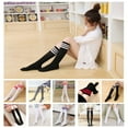 thumbnail image 3 of Qarigey 3 pares de calcetines hasta la rodilla para mujer, transpirabilidad, únicos, cómodos, versátiles, estilo pijo, calcetín, botas, manguera, Medias Tipo7, 3 of 6