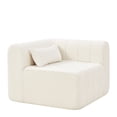 thumbnail image 4 of Christopher Knight Home 145.5" Modular Sectional Sofa, 4-Piece Upholstered Full-Compressed Foam Couch, Beige, 4 of 13