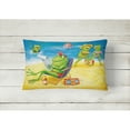 thumbnail image 2 of Carolines Treasures APH0080PW1216 Frogs on the Beach Fabric Decorative Pillow  12H x16W multicolor, 2 of 3
