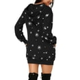 thumbnail image 4 of Chandail en Molleton de Noël pour Femmes à Manches Longues, Pull à Capuche, Veste de Mode, Cardigan à Col Rond Chaud, Imprimé de Vacances, Pull Mi-Long, 4 of 6