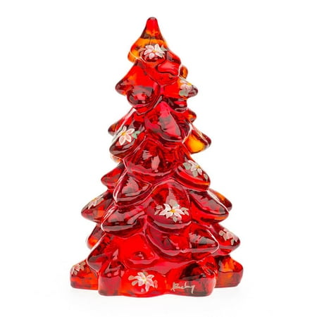 Mini Glass Christmas Tree - Red
