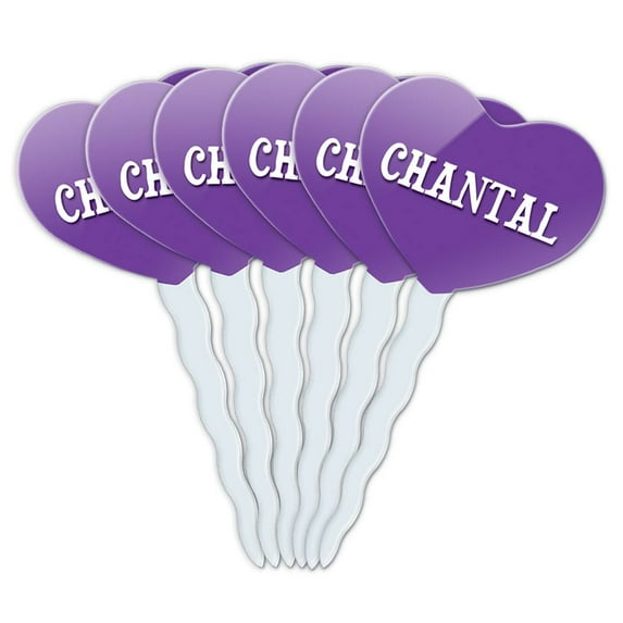 Chantal Heart Love Cupcake Picks Toppers - Set of 6