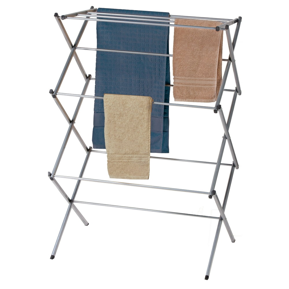 Dream Bath 3 Tier Collapsible Silver Clothes drying Rack