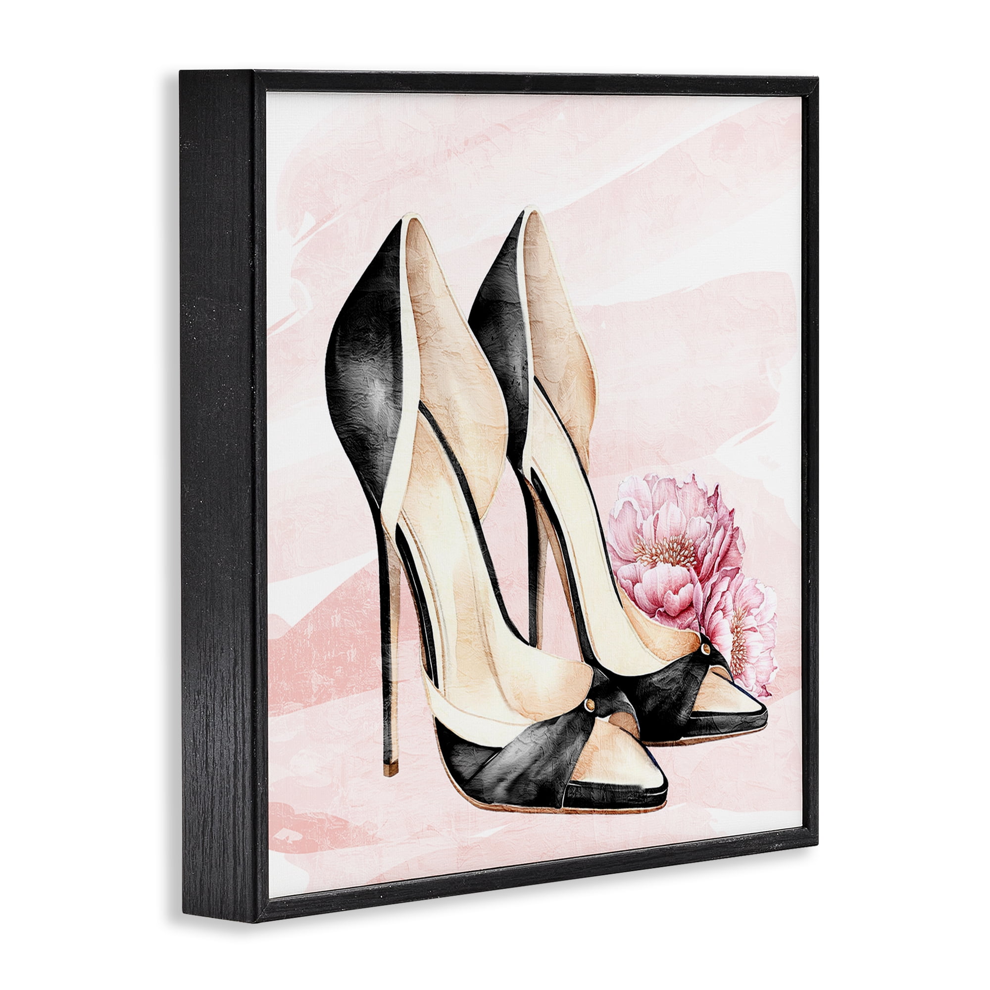 Stupell Industries Glam Time Heels Black Framed Giclee Art, design by Kim Allen