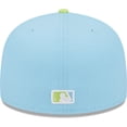 thumbnail image 4 of Men's New Era Light Blue/Neon Green New York Yankees Spring Color Two-Tone 59FIFTY Fitted Hat, 4 of 6