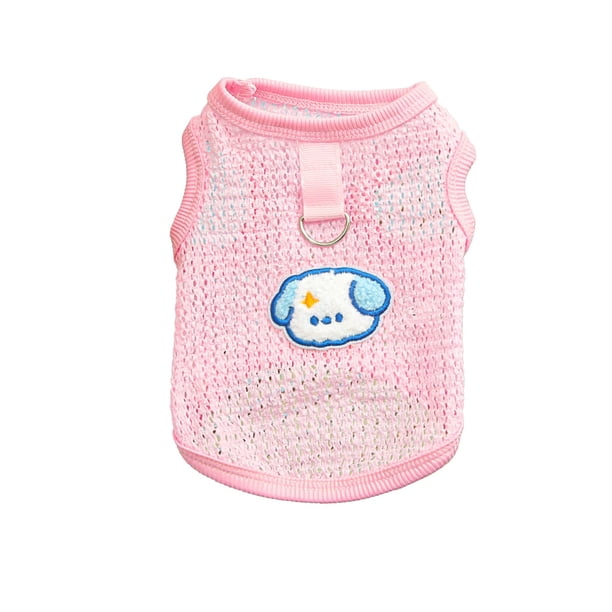 Ropa para Perros Lindo Encaje Mascota de Manga Corta Respirable Gato Y Perro Ropa de Mascota Chaleco Mascota de Peluche