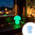 thumbnail image 2 of ZhangC Glow in the Dark Flocked Mushroom Figurines, Multicolor Resin Garden Decor, for Shelf, Desk, Terrarium, Fairy Garden, 3 Pack, 0.94 Inch, 2 of 6