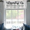 thumbnail image 5 of Laundry Room Wash Dry Fold Repeat Curtain Valance 54 x 18 Inches, Vintage Wooden Short Half Topper Curtains Window Treatments Rod Pocket, Farmhouse Home Living Room Bedroom Bathroom Decor, 5 of 6