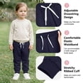 thumbnail image 3 of Resinta 3 Pack Toddler Girls Boys Sweatpants Kids Casual Athletic Pull-On Cotton Jogger Pants with Drawstring for Boys Girls, 3 of 10