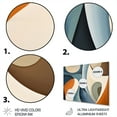 thumbnail image 3 of Designart "Symmetrical Visions Blue Orange Harmony" Abstract Shapes Metal Wall Art, 3 of 5