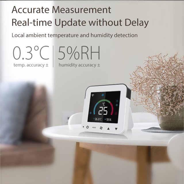 Dispositivo Inteligente Termostato de aire acondicionado Tuya tipo C USB 2,4 GHz WiFi termostato inteligente para el hogar