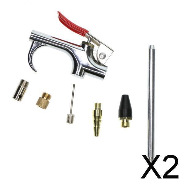 Paquete de 2-6 unidades de 7 piezas, Kit de soplado de aire, punta para boquilla, soplador de aire para inflar 2 piezas