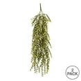 thumbnail image 3 of Vickerman 30" Artificial Light Green Salix Leaf Hanging Bush, Set of 2, 3 of 3