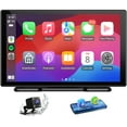 thumbnail image 1 of Volam Pantalla portátil CarPlay/Android Auto de 9'',con cámara de reversa,Estéreo inalámbrico con Control de Voz,Bluetooth,Mirror Link y navegación GPS,Compatible con Todos los vehículos, 1 of 5