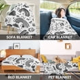 thumbnail image 2 of Yayeee Throw Blanket for Couch Soft Warm 60" x 80" Sofa Chair Bed Decoration, Clouds and Suns, 2 of 7